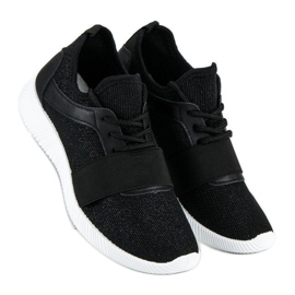 Black slip-on shoes 1