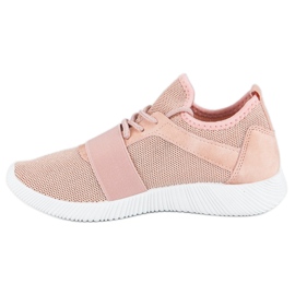Pink slip-on sports shoes 1