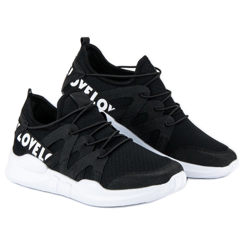 Fashionable sports shoes white black 2