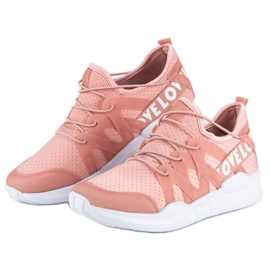 Fashionable sports shoes white pink 2