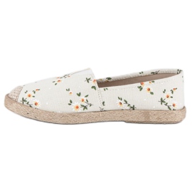 Espadrilles with flowers vices white 1