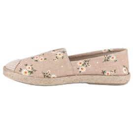 Espadrilles with flowers vices brown 1