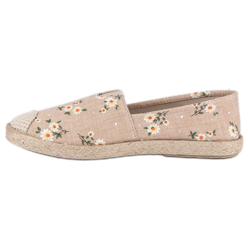 Espadrilles with flowers vices brown 1
