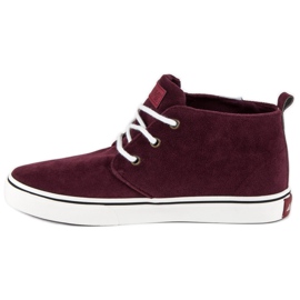Andy Z Suede Ankle Sneakers red 1