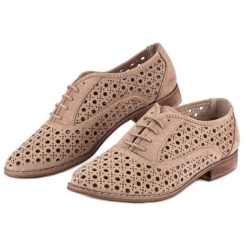 Corina Openwork shoes with a binding grey 2