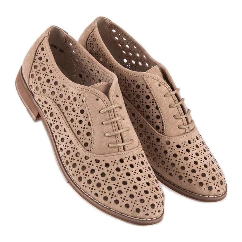 Corina Openwork shoes with a binding grey 1