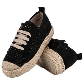 Corina Openwork Espadrilles On The Wedge black 2