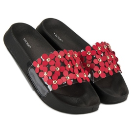 Stylish women's vices slippers red 1