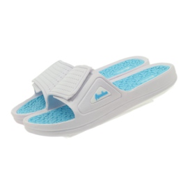 American Club American women's pool slippers white blue 4