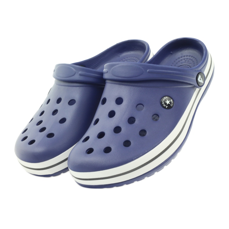 American Club Crocs clogs slippers navy blue sandals 4