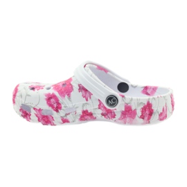 American Club American children's slippers kroks flowers white grey pink 2 American Club American children's slippers kroks flowers white grey pink 2