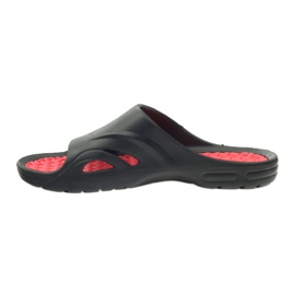 American Club American foam slippers black red 2