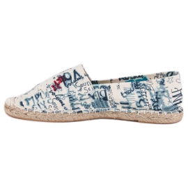 McKey Stylish espadrilles white blue navy blue 1