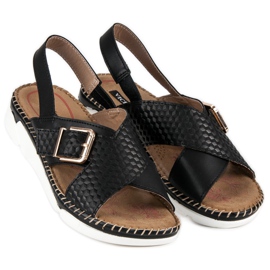 Comfortable vices sandals black 1