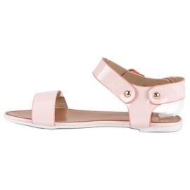 Pink flat vices sandals 1