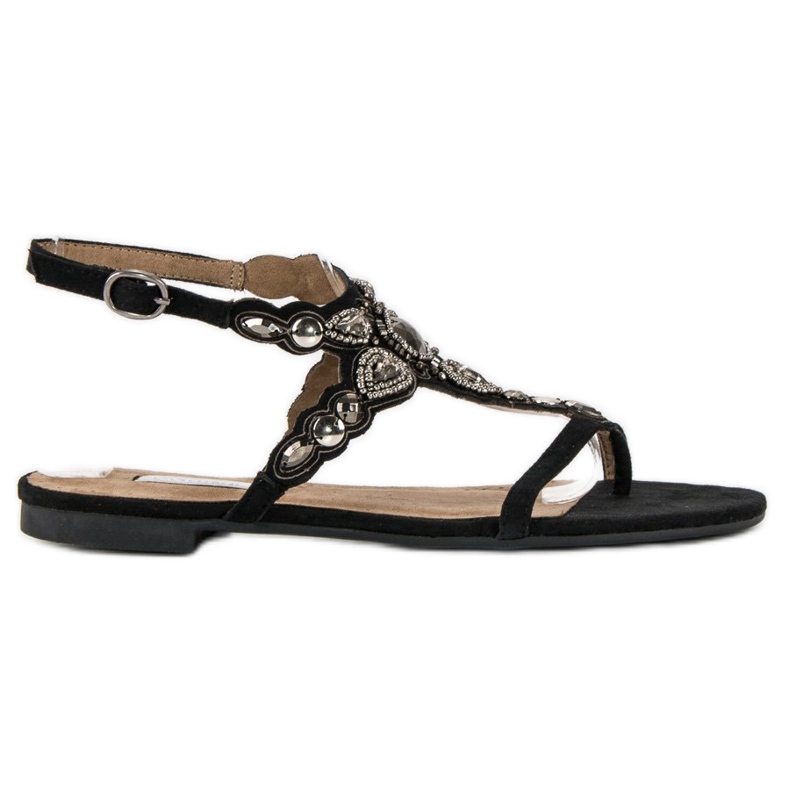 Corina Elegant flip-flops black grey 1
