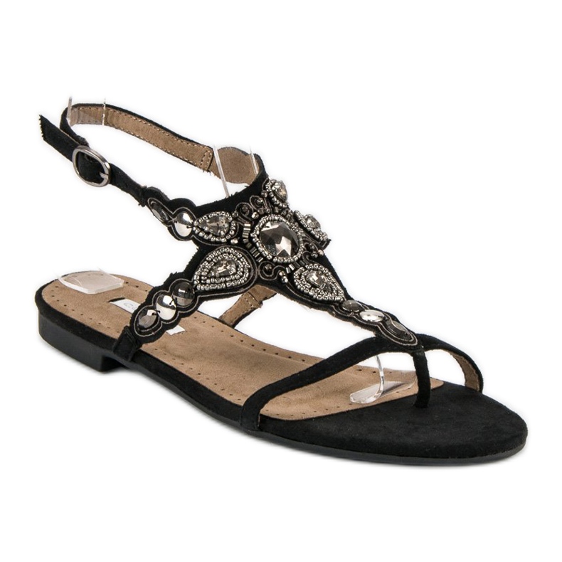 Corina Elegant flip-flops black grey 2