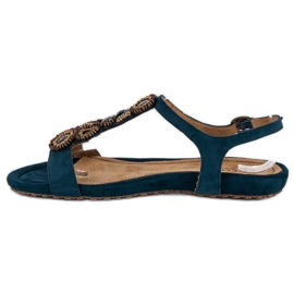 Corina Stylish flat sandals blue 1