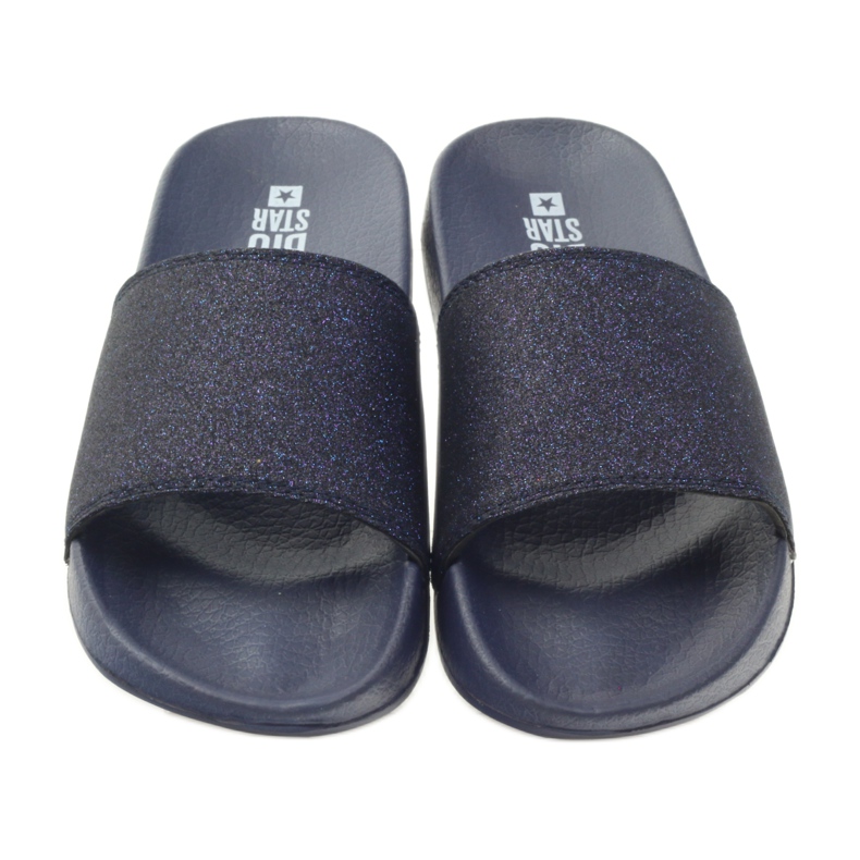 Profiled slippers Big Star glitter navy blue 3 Profiled slippers Big Star glitter navy blue 3