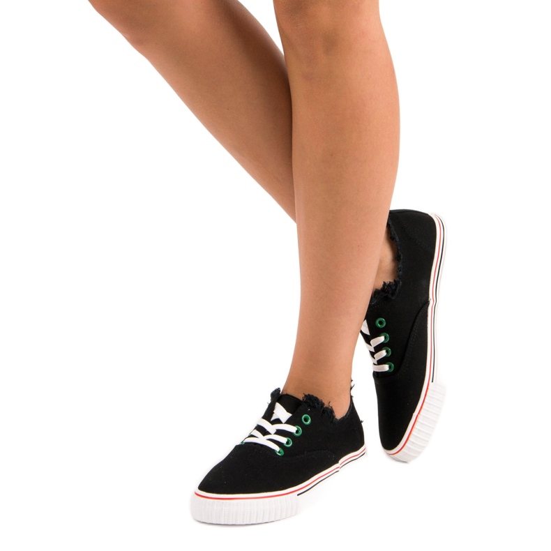 L&H Fashion tied sneakers black 1