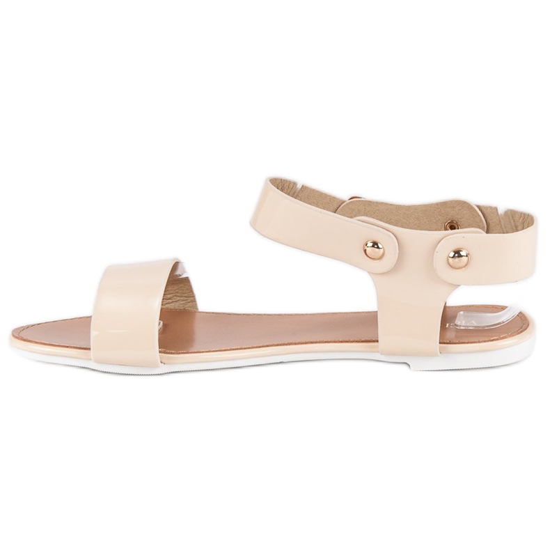 Beige flat sandals vices 1