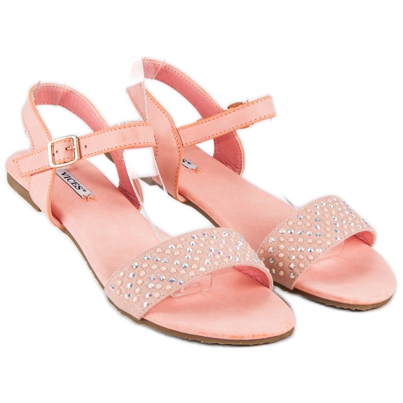 Stylish flat vices sandals pink 1
