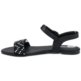 Stylish flat vices sandals black 1