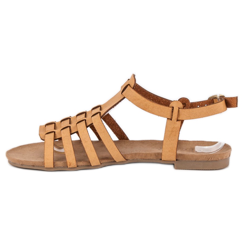 Comfortable summer sandals brown 1