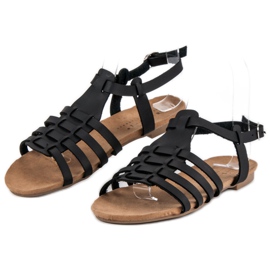 Comfortable summer sandals black 2