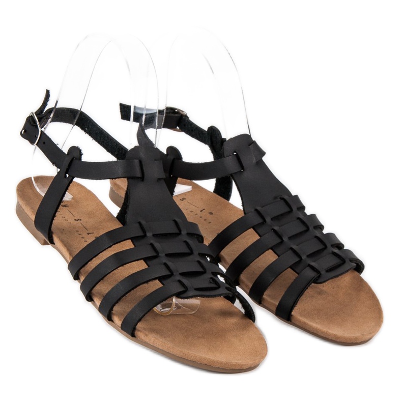 Comfortable summer sandals black 1