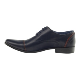 Veni vici Formal leather shoes, men's navy blue 149 2