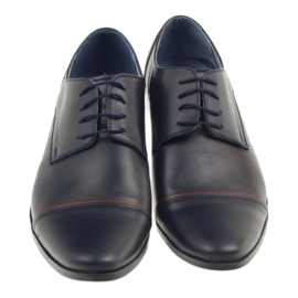 Veni vici Formal leather shoes, men's navy blue 149 3