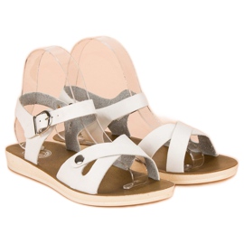 White sandals with a buckle 1