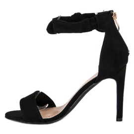 Bestelle Suede zip-up sandals black 1
