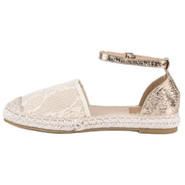 Nio Nio Lace espadrilles brown yellow 1