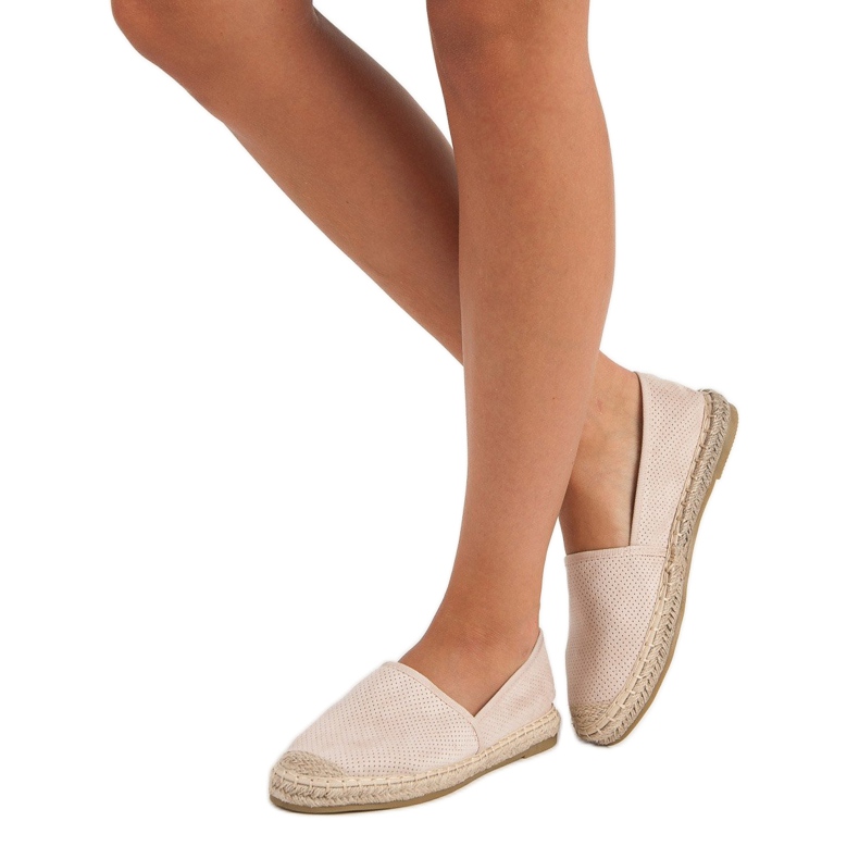 Bestelle Openwork beige espadrilles 1