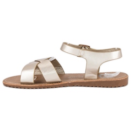 Anesia Paris Women's golden sandals 1 Anesia Paris Women's golden sandals 1