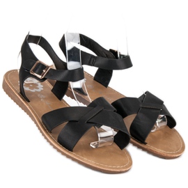 Anesia Paris Ladies' black sandals 1