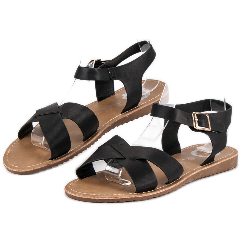 Anesia Paris Ladies' black sandals 2