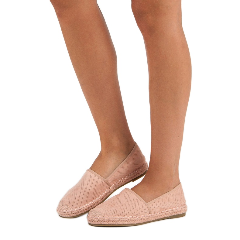 Bestelle Openwork pink espadrilles 1 Bestelle Openwork pink espadrilles 1