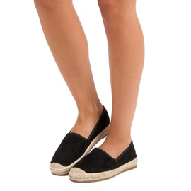 Bestelle Openwork black espadrilles 1