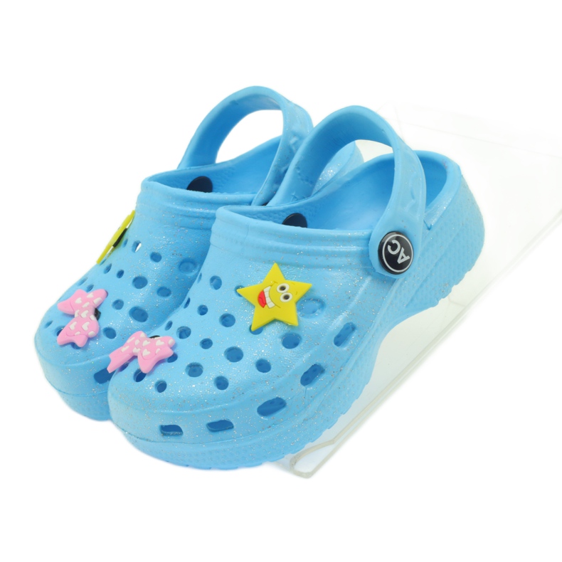 American Club American blue crochet slippers 4