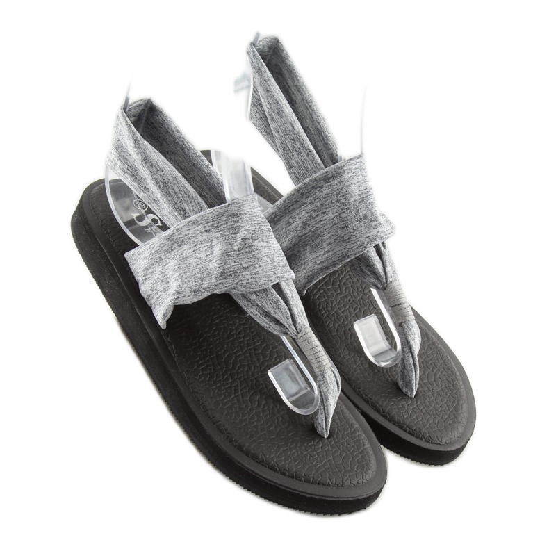Gray Sandals, cotton, gray DD81P grey 1