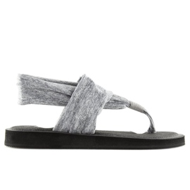 Gray Sandals, cotton, gray DD81P grey 2