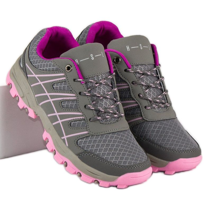 Women's sports shoes grey pink 1 Women's sports shoes grey pink 1