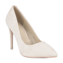 Suede Gray Heels grey 1