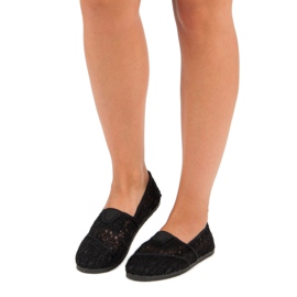 Black lace ballerinas 1
