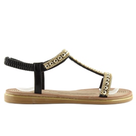 Black women's sandals S37-san Black 2