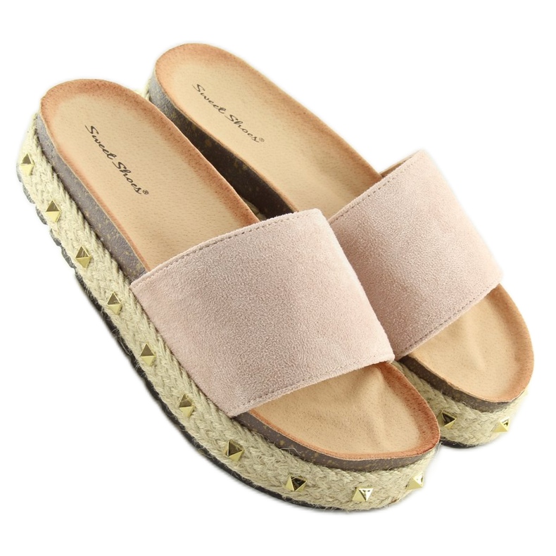 LS51 carnation beige espadrilles slippers 2