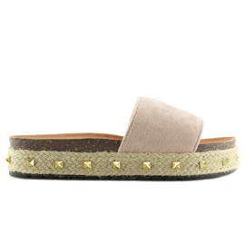 LS51 carnation beige espadrilles slippers 1